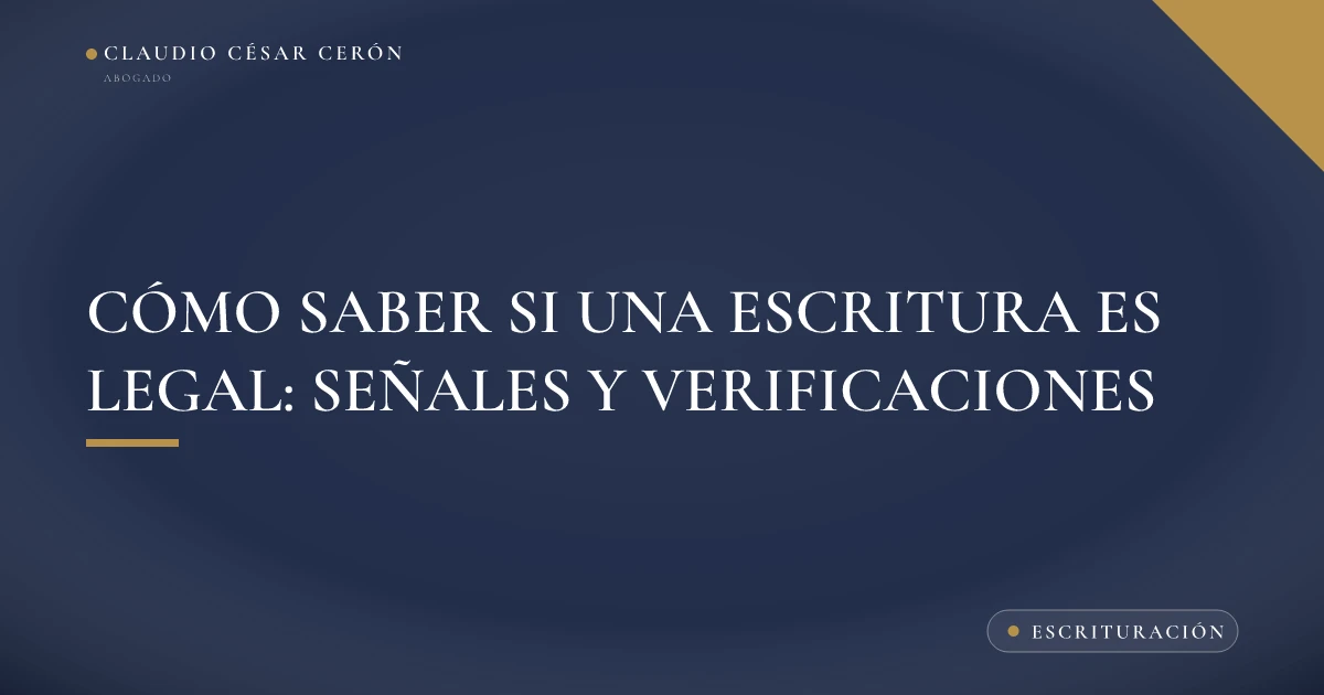 Escritura de una propiedad con sello notarial y una lupa encima revisando su validez