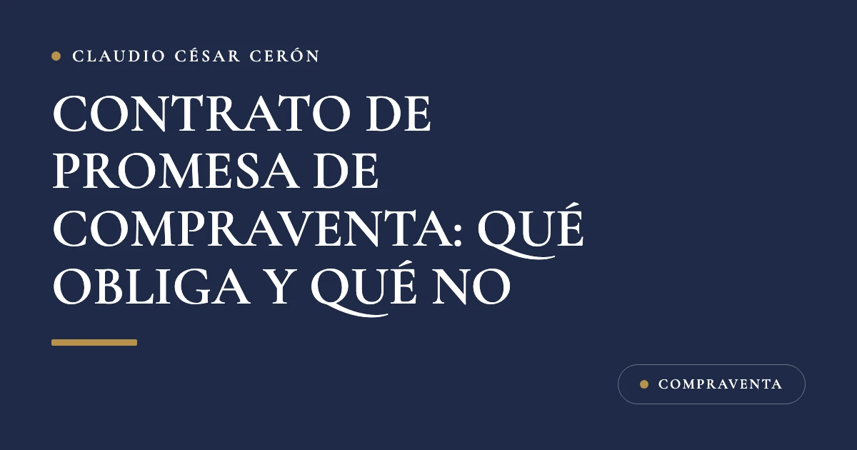 Contrato de promesa de compraventa de una casa firmado sobre un escritorio con una pluma