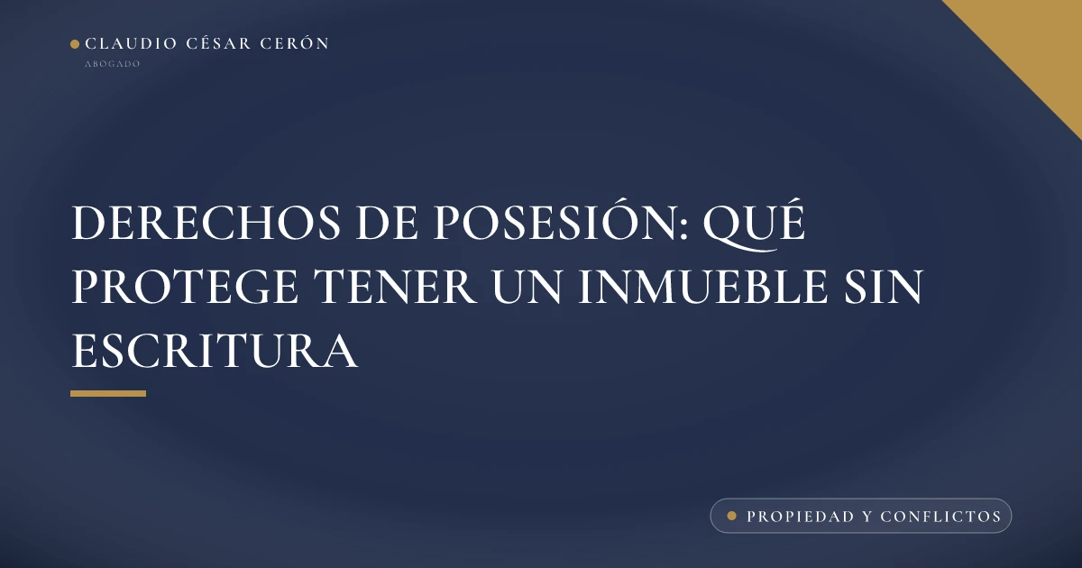 Persona con las llaves de un inmueble revisando documentos de posesión sobre una mesa